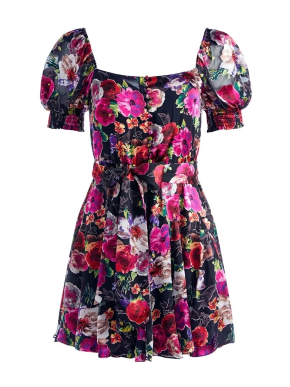 Alice + Olivia Mina Puff Sleeve Mini Dress 8